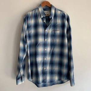 STEVEN ALAN Patterned Cotton Button Down